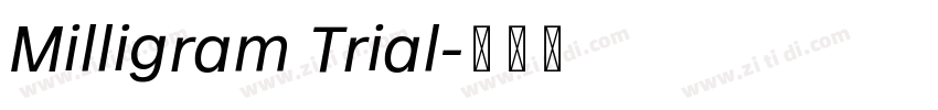 Milligram Trial字体转换